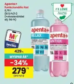 Interspar Apenta+ funkcionális ital ajánlat