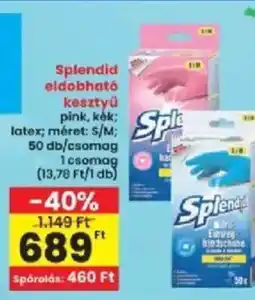 Interspar Splendid eldobható kesztyű ajánlat