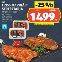 ALDI BBQ friss marinált sertéstarja ajánlat