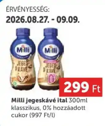 Milli jegeskávé ital