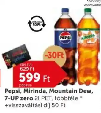 Pepsi, Mirinda, Mountain Dew, 7-UP zero
