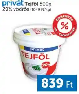 PRIVÁT Privat tejföl ajánlat
