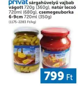 PRIVÁT Privat sárgahüvelyű vajbab ajánlat