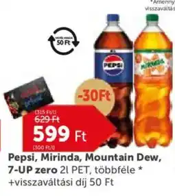PRIVÁT Pepsi, Mirinda, Mountain Dew, 7-UP zero ajánlat