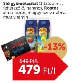 PRIVÁT Sió gyümölcsital ajánlat