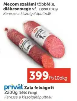 PRIVÁT Mecom szalámi ajánlat