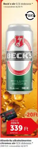 PRIVÁT Beck's sör ajánlat
