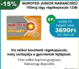 PatikaPlus Nurofen junior narancsízű ajánlat
