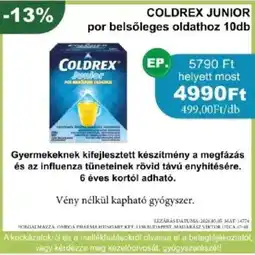 PatikaPlus Coldrex junior ajánlat