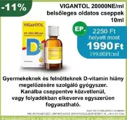 PatikaPlus vigantol 20000ne/ml belsőleges oldatos csepp ajánlat