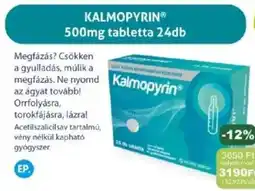 PatikaPlus Kalmopyrin 500 mg tabletta ajánlat