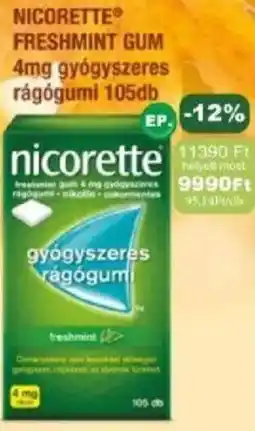 PatikaPlus Nicorette gyógyzseres ragógumi ajánlat