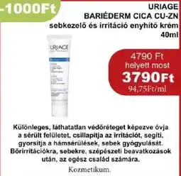 PatikaPlus Uriage bariéderm cica cu-zn ajánlat