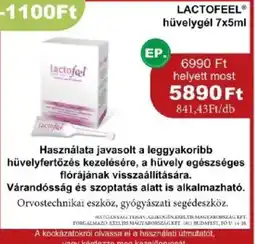 PatikaPlus Lactofeel hüvelygél ajánlat