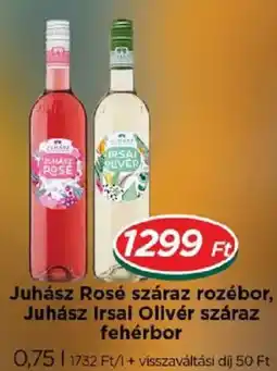 Real Juhász rosé száraz rozébor, Juhász irsai olvér száraz fehérbor ajánlat