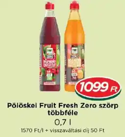Real Pölöskei fruit fresh zero szörp ajánlat
