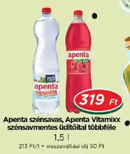 Real Apenta szénsavas, Apenta Vitamixx szénsavmentes üdítőital ajánlat