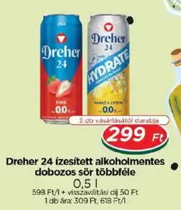 Real Dreher 24 ízesített alkoholmentes dobozos sör ajánlat