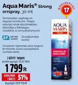 Pingvin Patika Aqua Maris strong orrspray ajánlat