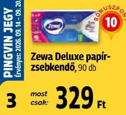 Pingvin Patika Zewa deluxe papírzsebkendő ajánlat