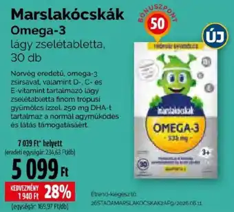Marslakócskák Omega-3
