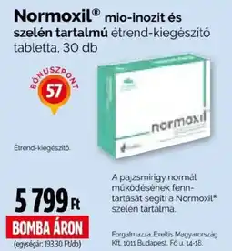 Pingvin Patika Normoxil mio-inozit és szelén tartalmú étrend-kiegészítő tabletta ajánlat