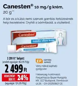Pingvin Patika Canesten 10mg/g krém ajánlat