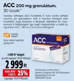 Pingvin Patika ACC 200 mg granulatum ajánlat