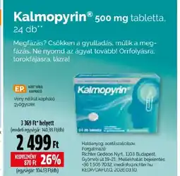 Pingvin Patika Kalmopyrin 500mg tabletta ajánlat