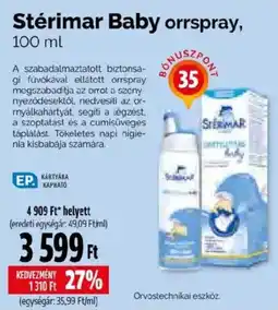 Pingvin Patika Stérimar Baby orrspray ajánlat