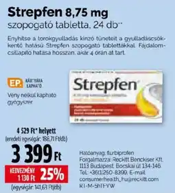 Pingvin Patika Strephen 8.75 mg szopogató tabletta ajánlat