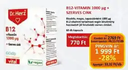 Pingvin Patika Dr. Herz B12-vitamin ajánlat