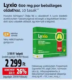 Pingvin Patika Lyxlo 600 mg por belsőleges oldathoz ajánlat