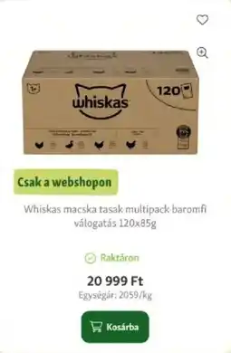 Fressnapf Whiskas macska tasak multipack baromfi valogatas ajánlat