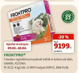 Fressnapf frontpro rágótabletta ajánlat
