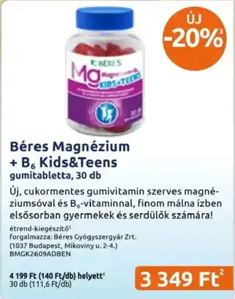 Béres magnézium + b6 kids&teens