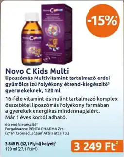 Benu Gyógyszertárak Novo C Kids Multi ajánlat