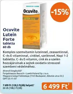 Benu Gyógyszertárak Ocuvite Lutein Forte ajánlat