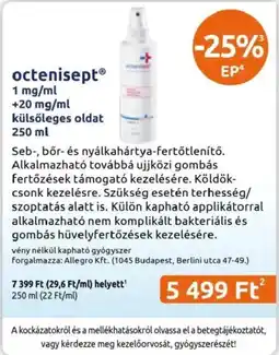Benu Gyógyszertárak octenisept ajánlat