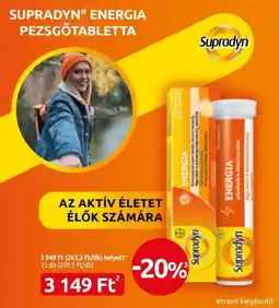 Benu Gyógyszertárak Supradyn energia pezsgőtabletta ajánlat