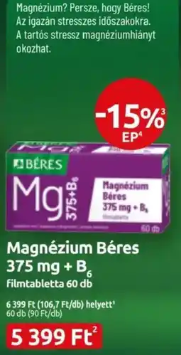 Benu Gyógyszertárak Béres magnézium ajánlat