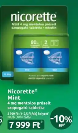 Benu Gyógyszertárak Nicorette Mint ajánlat