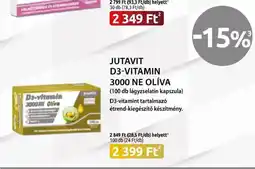 Benu Gyógyszertárak Jutavit d3-vitamin 3000 ne olíva ajánlat