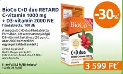 Benu Gyógyszertárak BioCo C+D duo RETARD ajánlat