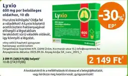 Benu Gyógyszertárak Lyxio ajánlat