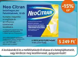Benu Gyógyszertárak Neo Citran ajánlat