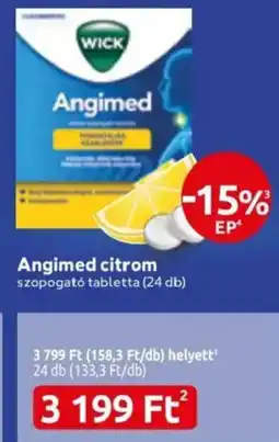 Benu Gyógyszertárak Wick angimed citrom ajánlat