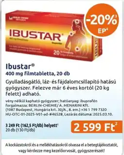Benu Gyógyszertárak Ibustar ajánlat