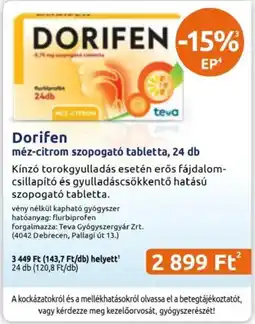 Benu Gyógyszertárak Dorifen ajánlat