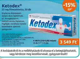Benu Gyógyszertárak Ketodex ajánlat